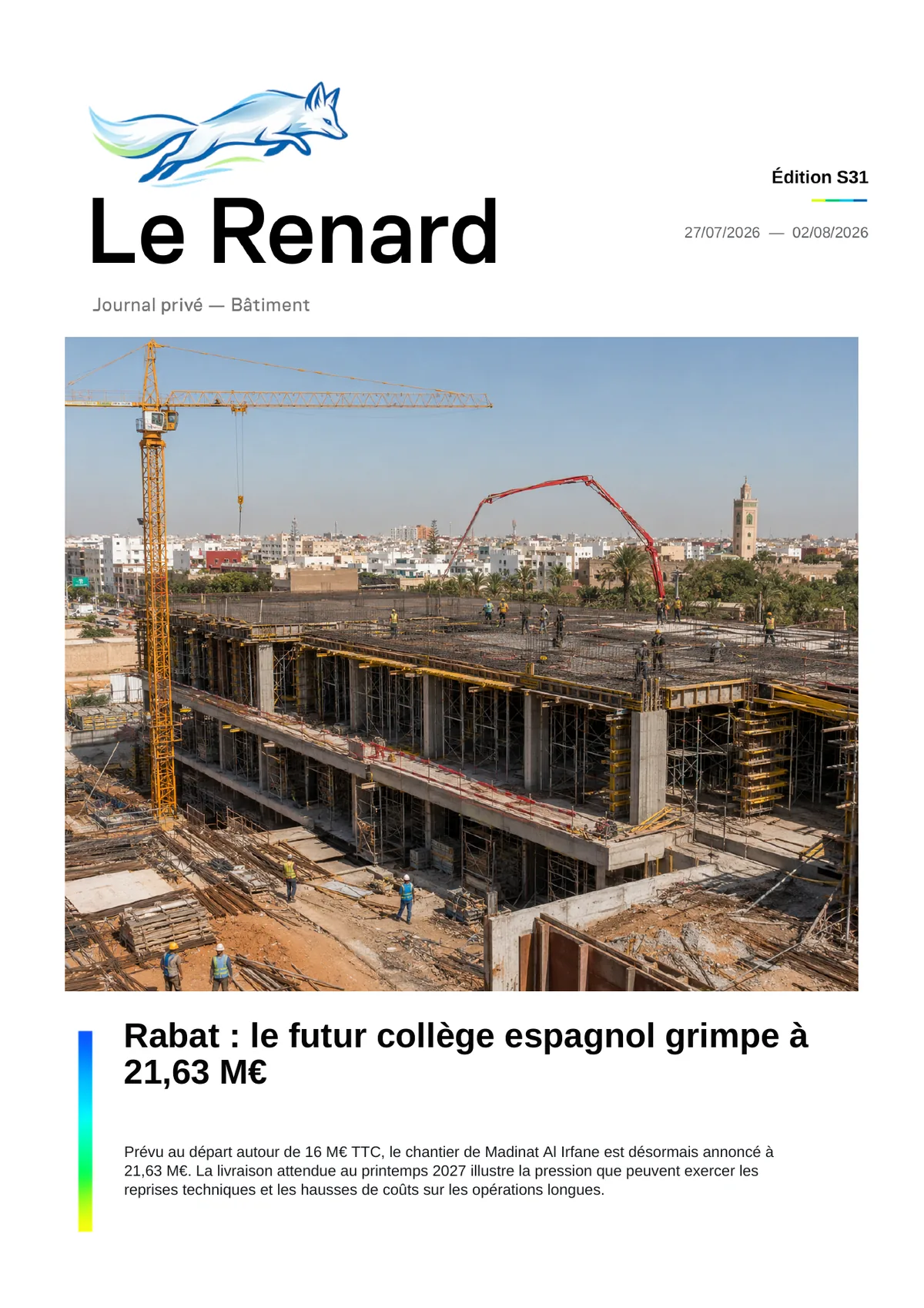 Page 1 de l’édition découverte du Renard